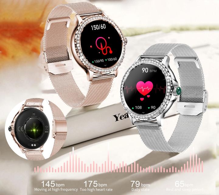 Produktbild RNCF19-1 Damen-Smartwatch Roségold Armband + Armband