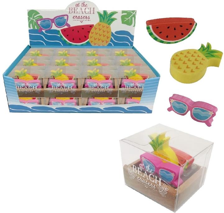 Actual product image Roost Eraser Set Beach 4457 4 pieces