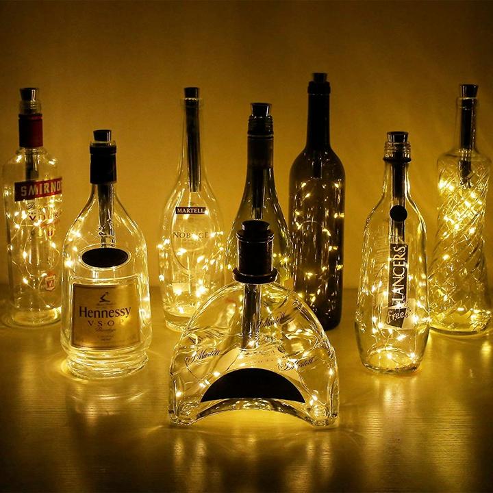 Produktbild Esmée LED Deko Solar Lichterkette Flaschenlicht im Korken Look Warmweiss (2m) (2 m)