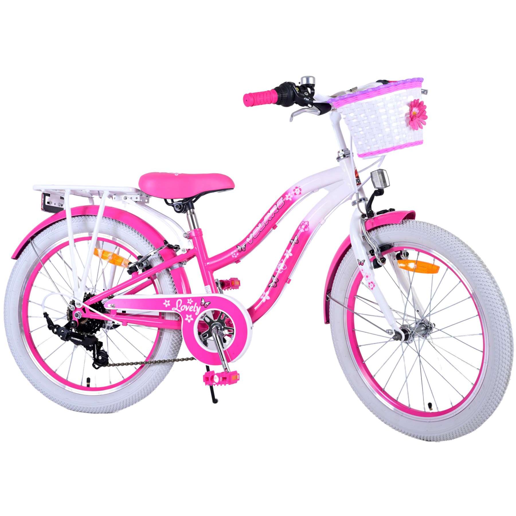 Volare Lovely Kinderfiets - Meisjes - 20 inch - Roze - 7 versnellingen (20") (22122)