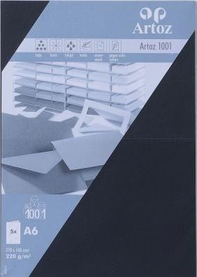 Produktbild Artoz 1001 Karten schwarz (A6, 220 g/m²)