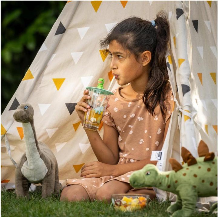 Leonardo Couvercle De Verre Avventura Les Dinosaures, Vert/Bleu