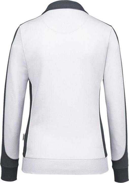 Actual product image Hakro Ladies Sweat Jacket Contrast Perf ormance white/anthracite Gr.4XL (4XL)