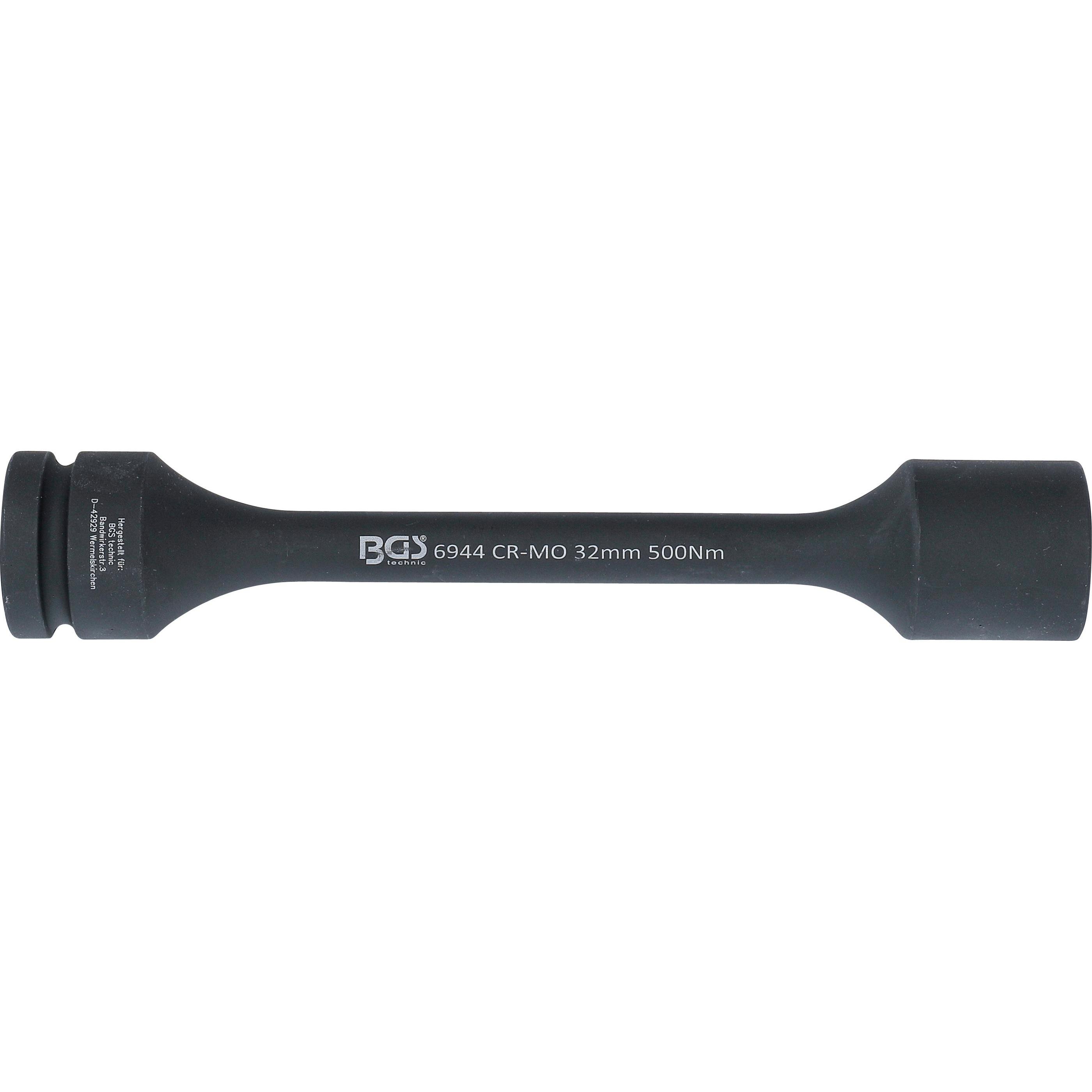 BGS, Steckschlüssel + Stecknuss, Torsions-Kraft-Steckschlüssel-Einsatz Sechskant 25 mm (1") SW 32 mm 500 Nm (32 mm)