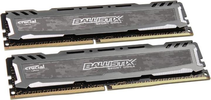 Produktbild Crucial Ballistix Sport LT grau. (2 x 8GB, 2666 MHz, DDR4-RAM, DIMM)