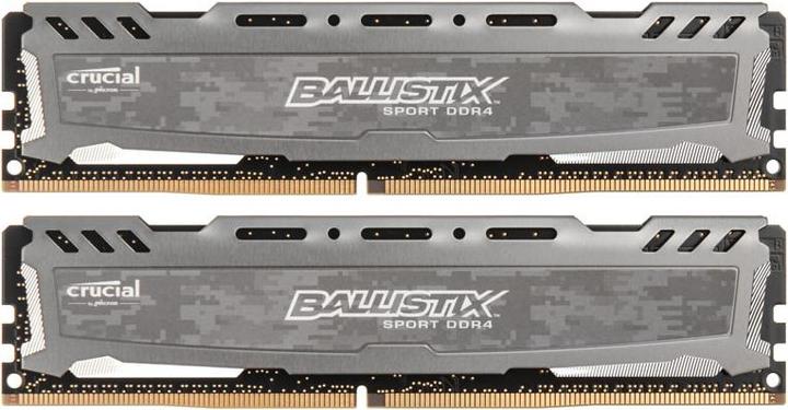 Produktbild Crucial Ballistix Sport LT grau. (2 x 8GB, 2666 MHz, DDR4-RAM, DIMM)