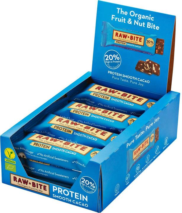 Image du produit Raw Bite Rawbite Protein Smooth (Aplanir, Cacao, 12 pcs, 540 g)