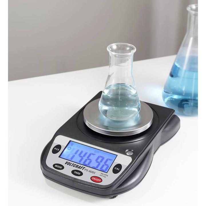 Immagine prodotto Voltcraft PS-600C Bilancia di precisione Capacità di pesatura (max.) 600g Leggibilità 0,01g a batteria Sch