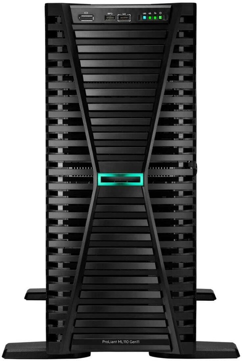 Actual product image HPE ProLiant ML110 Gen11 Tower Xeon-S 4510 12-Core 2.4GHz 2x32GB-R 8xSFF Hot Plug 2x480GB SSD MR408i (Intel Xeon Silver 4510, 64 GB, Tower Server)