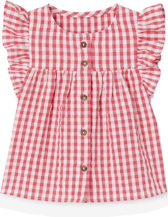 Immagine prodotto Vertbaudet Baby Bluse aus kariertem Seersucker mit Volantärmeln (62)