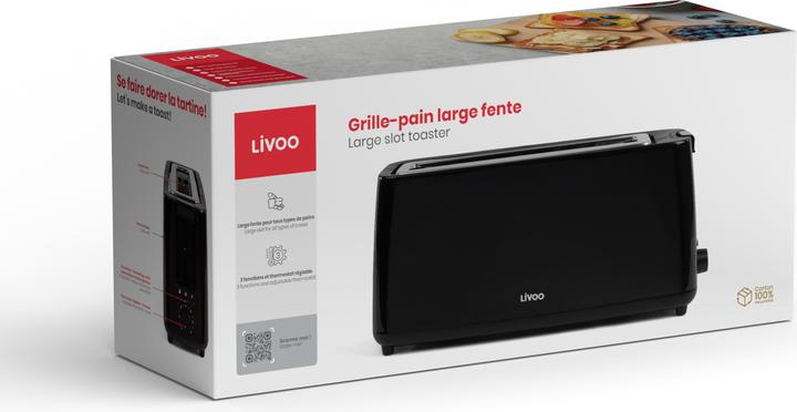 Produktbild Livoo Toaster mit breitem Brotschlitz