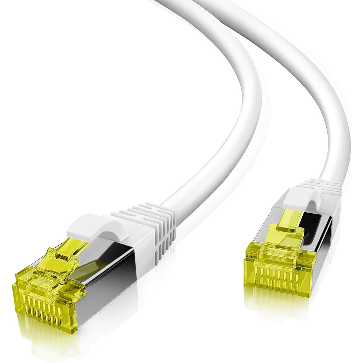 Thumbnail - Helos ultra flex Patchkabel S/FTP Cat 6a TPE weiss 0,5m (S/FTP, CAT6a, 0.50 m), Netzwerkkabel