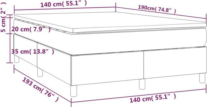 Immagine prodotto vidaXL Boxspringbett (140 x 190 cm)