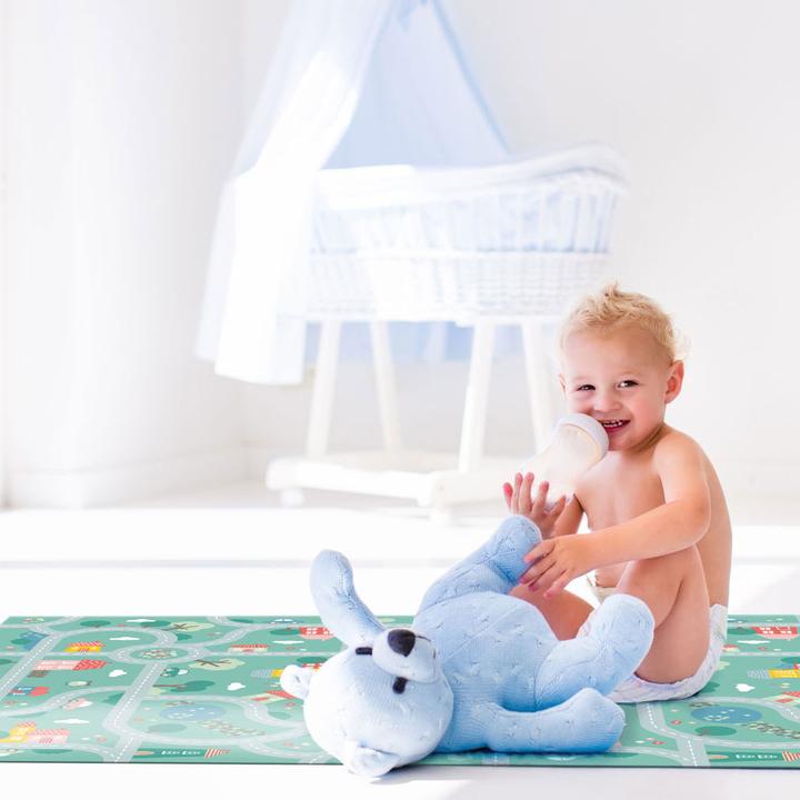 Immagine prodotto Achoka Tappeto da gioco Traffic Turchese, 100x150cm (100 x 150 cm)