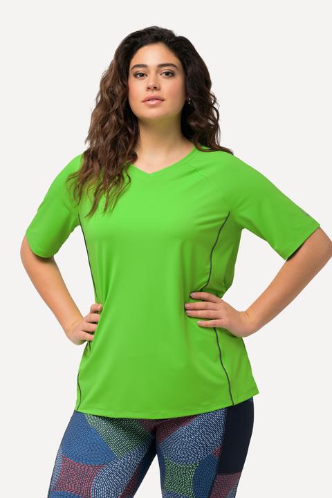 Actual product image Ulla Popken Piping Accent Functional UVP 50+ Stretch Knit Top (46, 48)