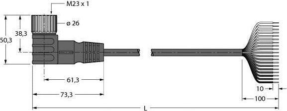 Produktbild Turck Zuleitung für Mehrfach Passivverteiler/PUR Anschlussleitung (10 m)