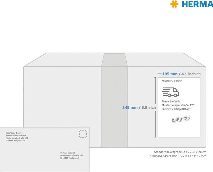 Image du produit HERMA Étiquettes d'expédition recyclées A4