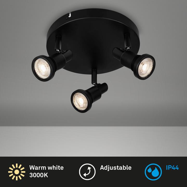 Produktbild Briloner LED Spotleuchte, schwarz, 3xLED/GU10/4,8W (400 lm, GU10)
