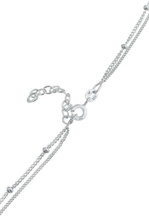Immagine prodotto Elli Collana Choker a strati con catena a sfere in quarzo rosa argento 925 (Argento 925 placcato oro, Quarzo, 36 cm)