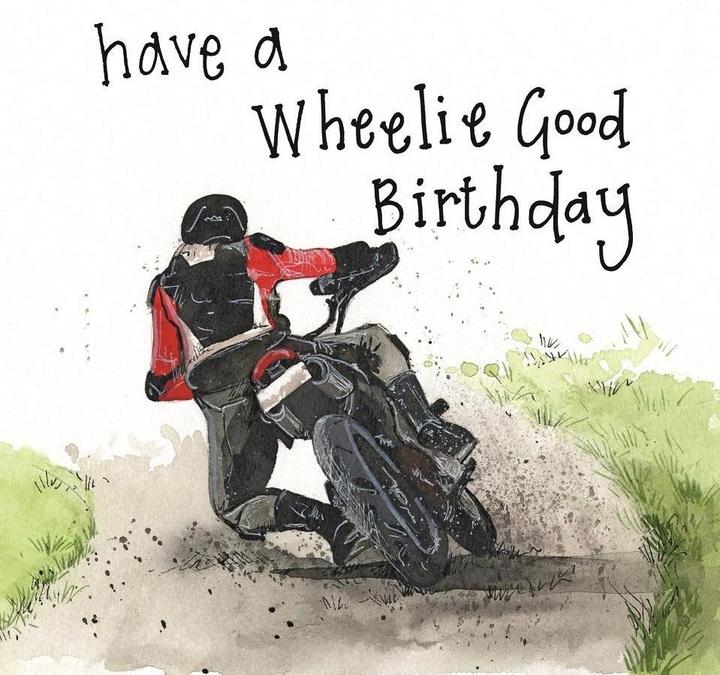 Nuance Geburtstagskarte S475 Motorradfahrer