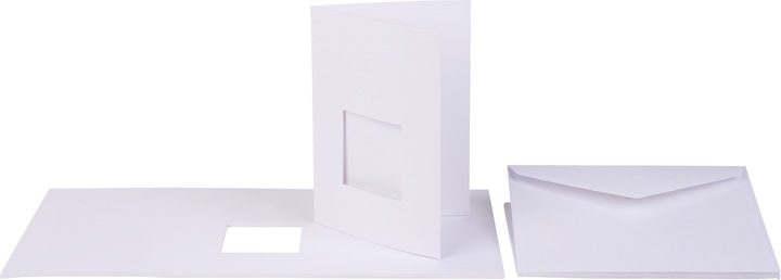 Produktbild VBS Passepartoutkarten "Quadrat", 10 Stück, DIN A6, Weiss (10 Stk.)