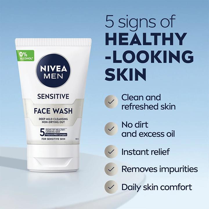 Immagine prodotto NIVEA Reinigungsgel Men Sensitive e (Waschgel) 100 ml (Gel detergente, 100 ml)