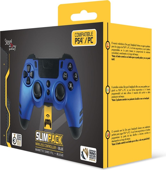 Actual product image Steelplay Slim Pack Wireless Controller Sapphire Blue Multi (PS3, PS4, PC)