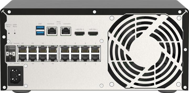 Produktbild QNAP QGD-3014-16PT, J4125,.5 inch HDD, 2xM.2 SATA SSD, 2xUSB3.0, 14x RJ45 PoE ports, 2x (16 Ports)