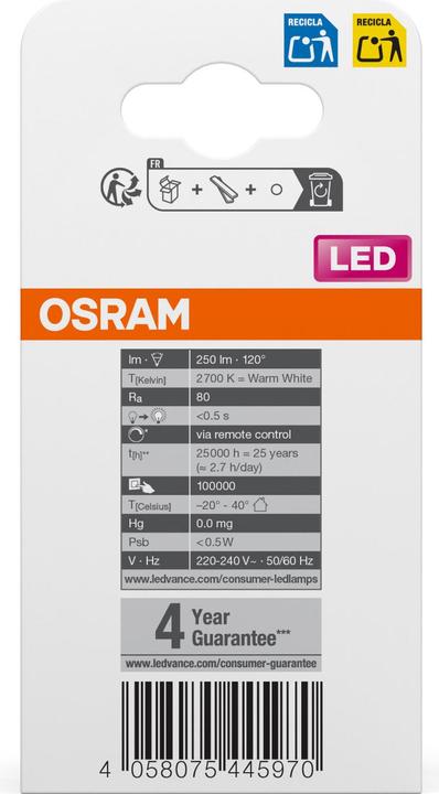 Immagine prodotto Osram Lampade a led retrofit Rgbw con telecomando (GU10, 250 lm, 1 x)