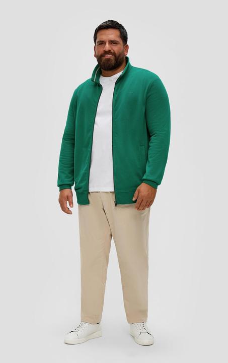 Produktbild s.Oliver Sweatshirt Jacke Sweatshirt Jacke mit Stehkragen (4XL)