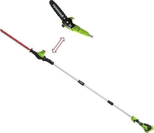 Produktbild Greenworks Verlängerungsstange Heckenschere 24V GD40PSH - 1303907 (Akkuheckenschere)
