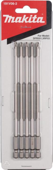 Actual product image Makita Bit PZ2x155mm 5pcs PU: 0 (Cross Pozidriv PZ)