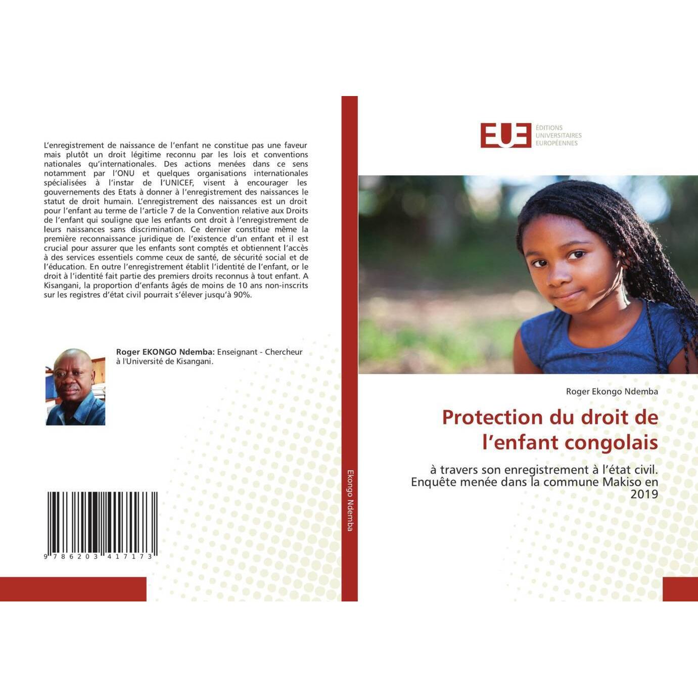 Protection du droit de l'enfant congolais, Fachbücher von Roger Ekongo Ndemba