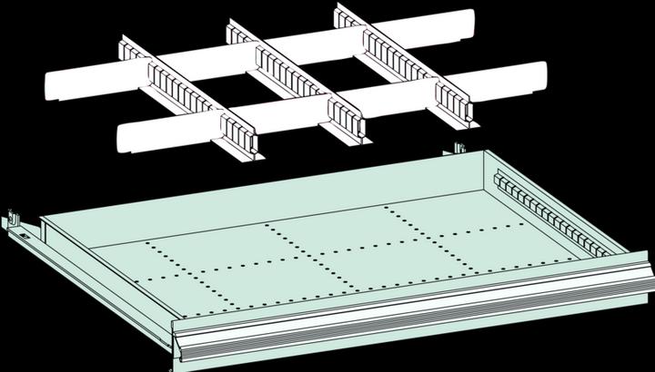 Actual product image Widmer Depth bar 300x450 mm for drawers metal (30 cm, 45 cm)