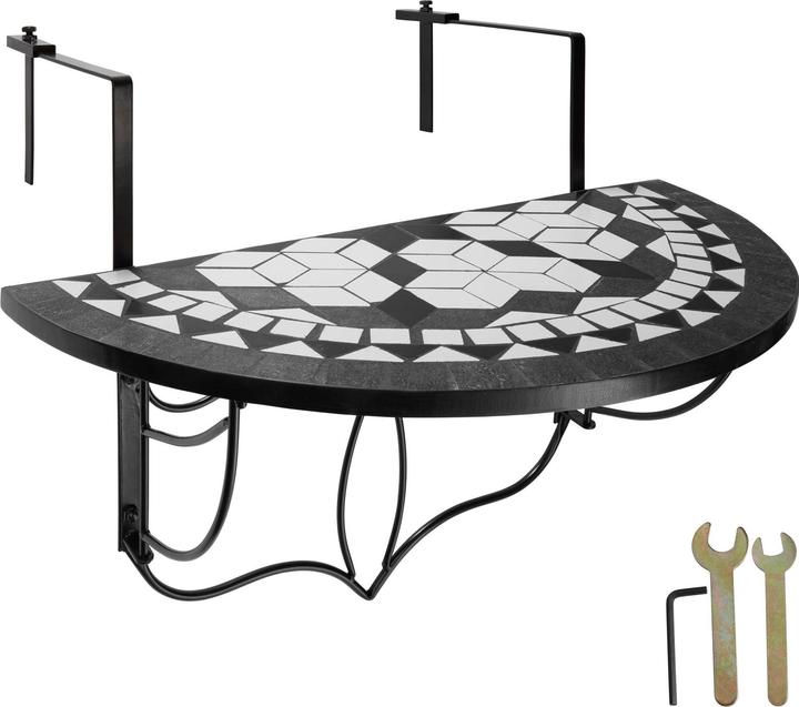 Image du produit tectake Table de balcon (76 x 65 x 62 cm)