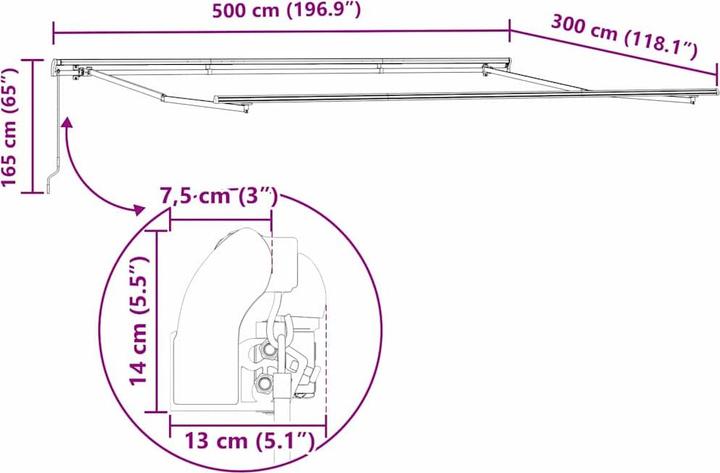Image du produit vidaXL Store rétractable (3 m)