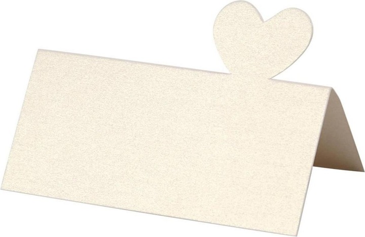 Immagine prodotto Creativ Company Cuore segnaposto 8 x 8,5 cm, 20 pezzi, bianco naturale (20 pz.)