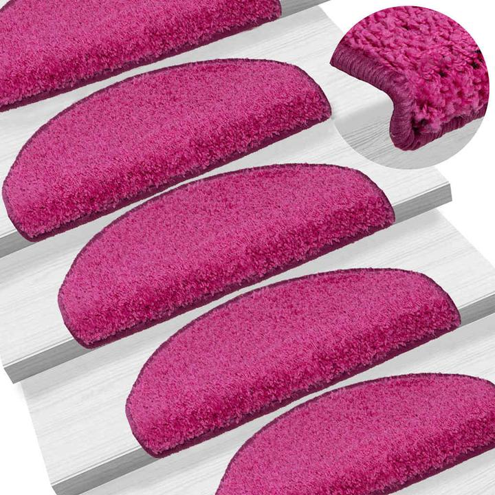 Actual product image vidaXL Step mats 30 pcs. Pink 65x21x4 cm (65 x 21 x 4 cm)