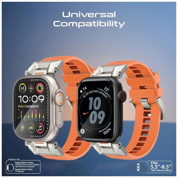 Image du produit ProMate SilicaBand-Pro OR Apple Watch Armband (42 mm, 44 mm, 45 mm, 49 mm, Caoutchouc fluoré)