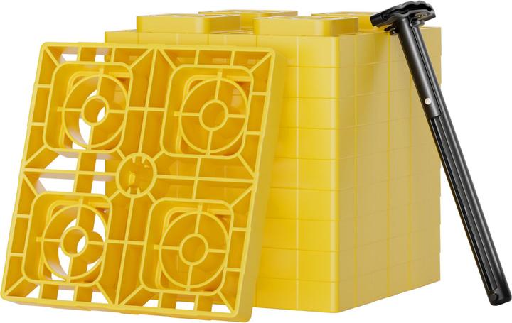 Produktbild Wiltec Unterlegplatten Wohnwagen 10x Stützplatten 13,5t Auffahrkeile Stufenkeile