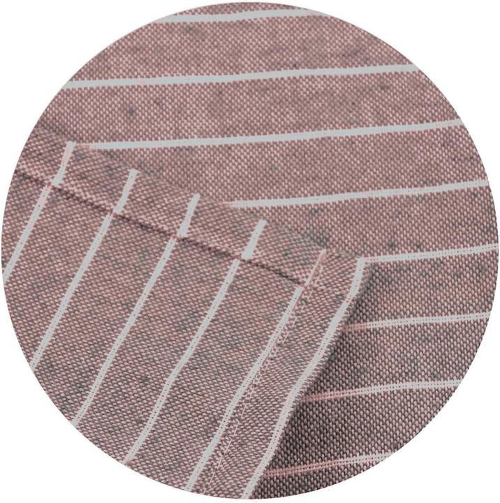 Image du produit Casativo Couverture de canapé rayée, 80% coton et 20% polyester, bordeaux, 255 x 260 cm