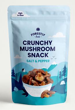 Image du produit Forestly Foods Crunchy Mushroom Chips Salt & Pepper (Chips de champignons croquants) (50 g)