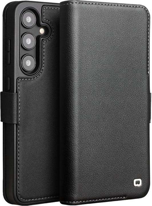 Produktbild QiAlino Hülle Flip matt mit magnetischem Verschluss Mattschwarz (Samsung Galaxy S23+)
