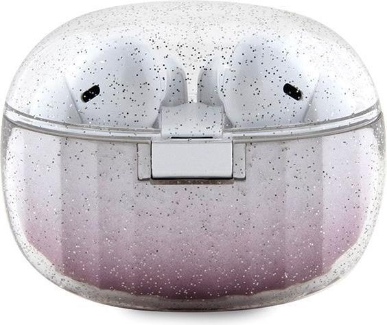 Actual product image Guess słuchawki Bluetooth GUTWSHDGKEEP TWS + stacja dokująca różow/pink Glitter Gradient (4 h, Docking, Wireless)