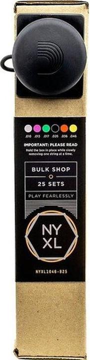 D'Addario NYXL1046-B25 10-46 Regular Light Nickel Wound snaren voor elektrische gitaar (25 sets) (6 x, 0.05")