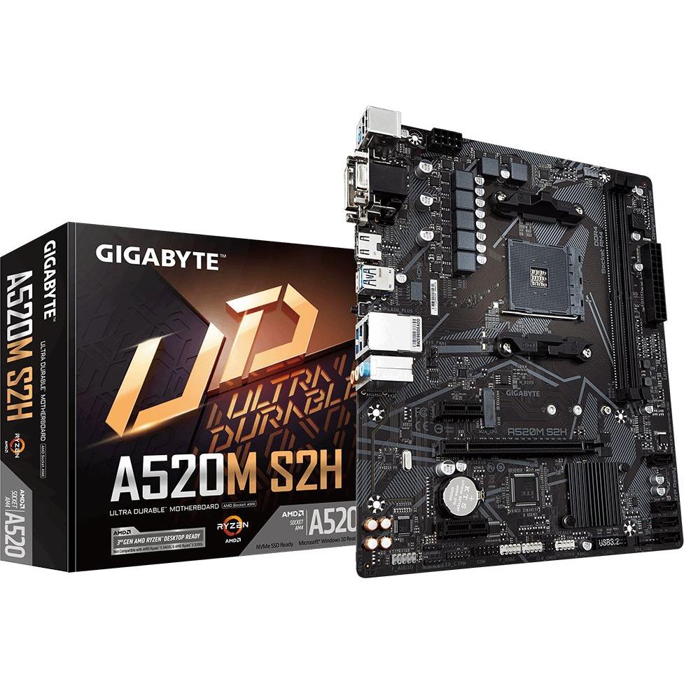 Gigabyte A520M S2H (AM4, AMD A520, Mini-ATX), Mainboard