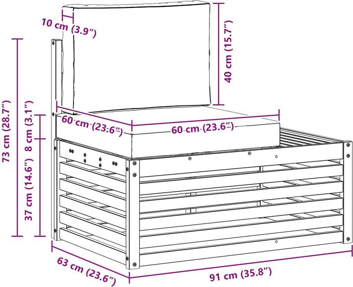 Produktbild vidaXL Outdoor-Sofa