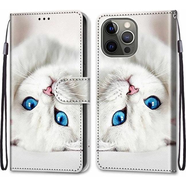 Thumbnail - MU Style Leder Bookcover Image Series (Apple iPhone 13 Pro), Smartphone Hülle, Mehrfarbig