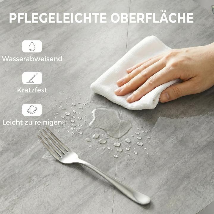 Produktbild Homcom Klappbarer Esstisch MDF, Stahl Grau