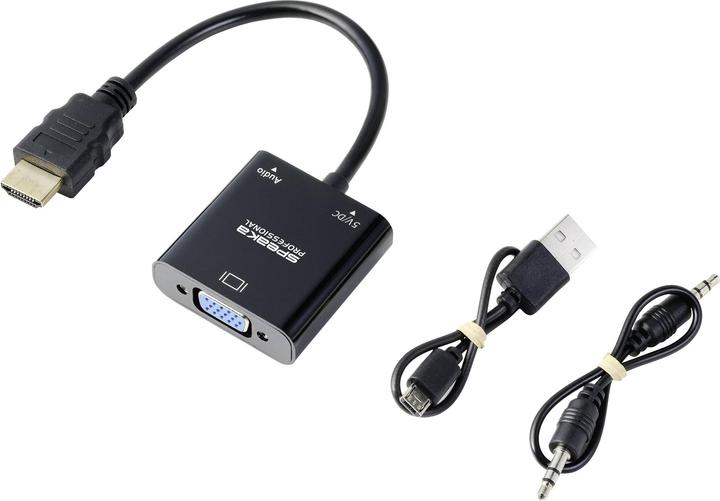 Image du produit SpeaKa Professional SP-10352148 Adaptateur HDMI(1x (VGA, 15 cm)